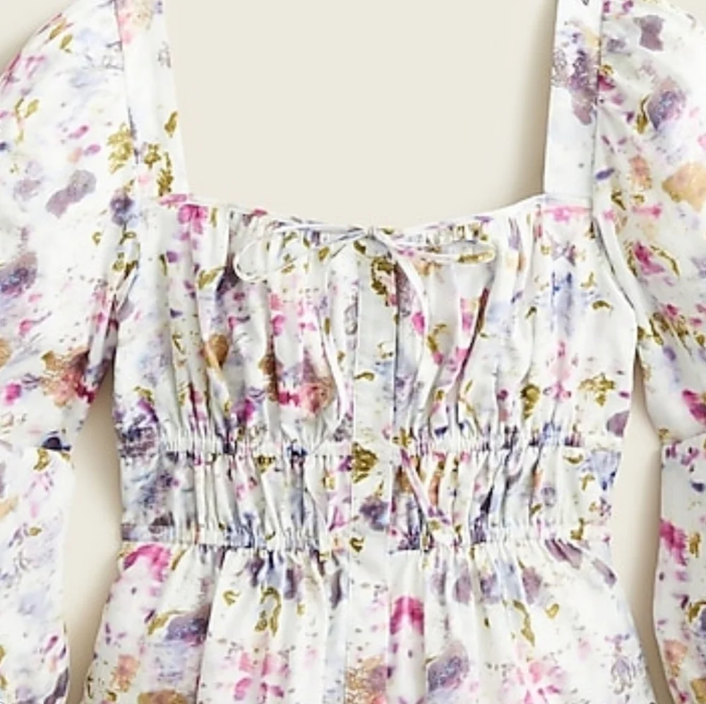 Flora Obscura X J.Crew Cinched Waist Top in Kaleidoscope Floral NWT
